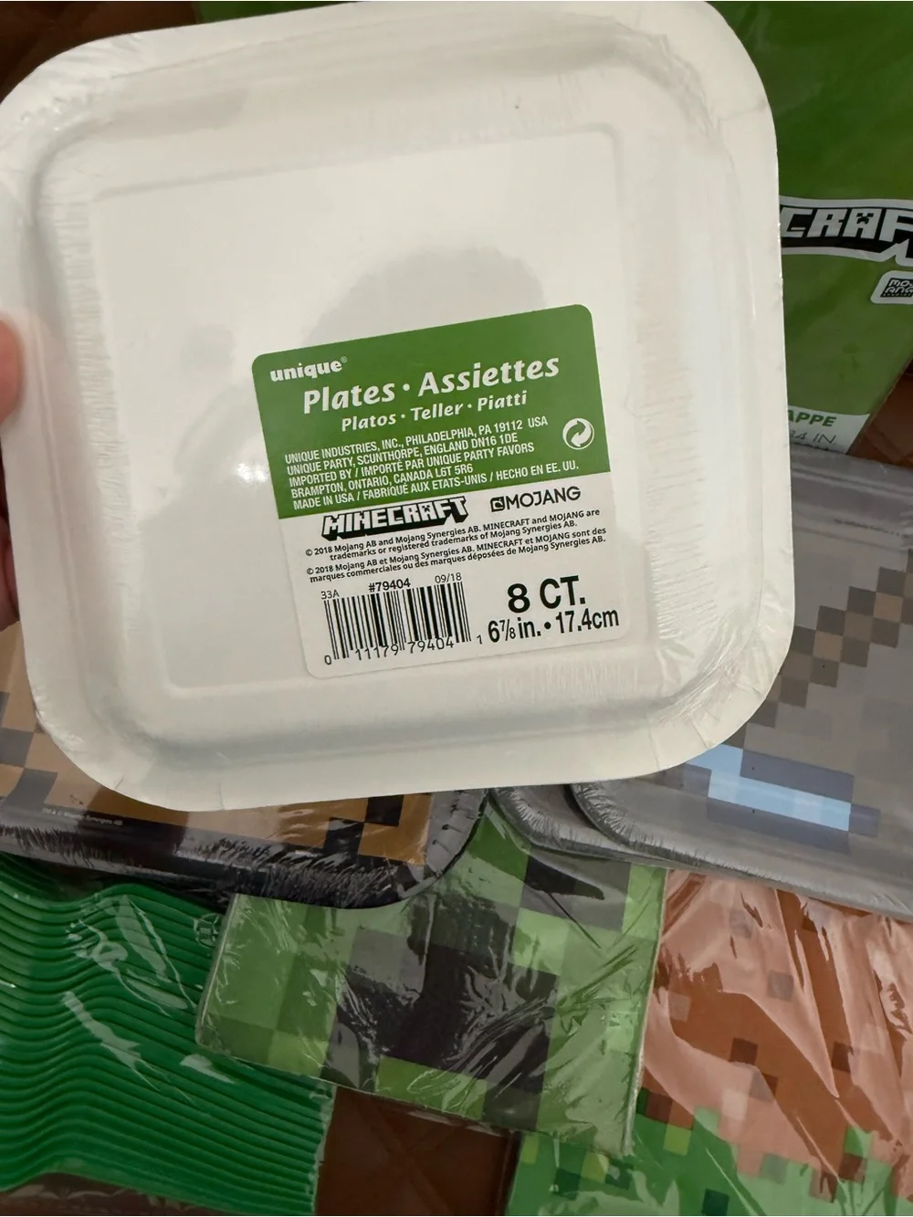 Minecraft Themed Party Supplies Set
